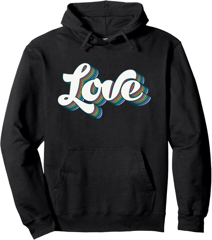 Liebe und Regenbogen - Süsser Retro Pullover Hoodie