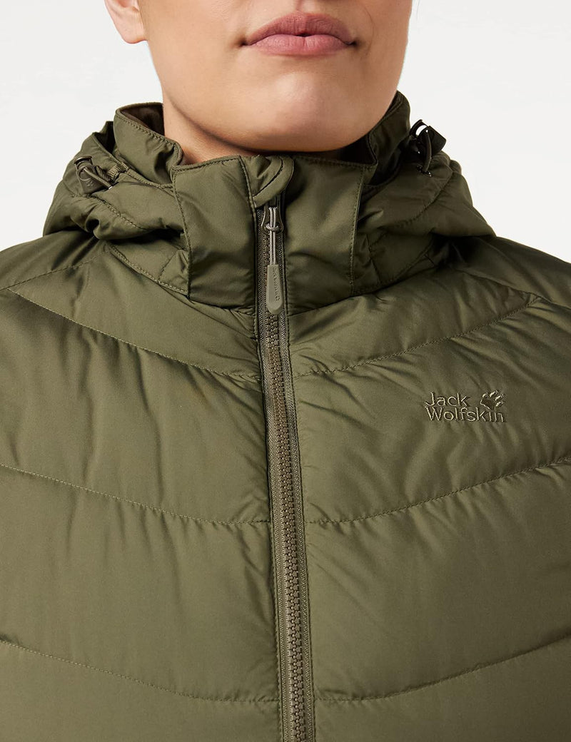 Jack Wolfskin Damen SELENIUM COAT winddichter Daunenmantel, granite, XXL