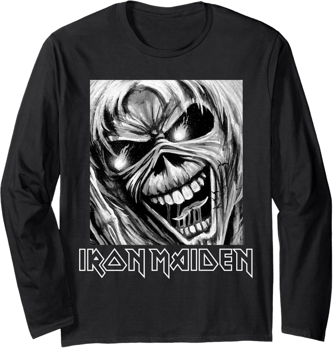 Iron Maiden - Boxed Face Eddie Number of the Beast Langarmshirt