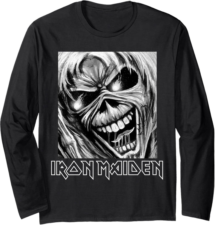Iron Maiden - Boxed Face Eddie Number of the Beast Langarmshirt