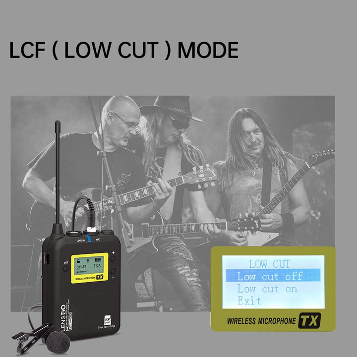 Wireless Lavalier Mikrofon System, LENSGO LWM-328C 99-Kanal UHF Professional Omnidirektional Kabello