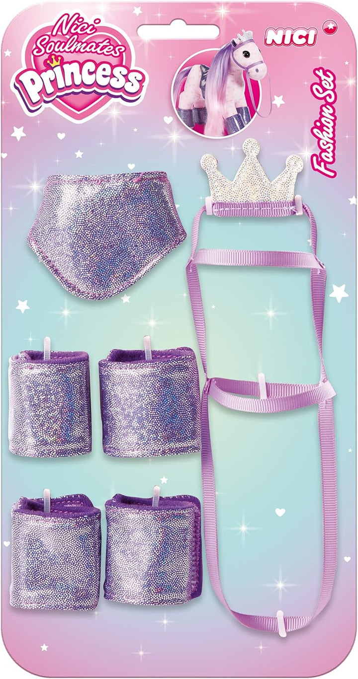 NICI 45882 Styling-Set 6-teilig Soulmates Princess 25cm-Zubehör für Frisier-Pferd zum Spielen und St