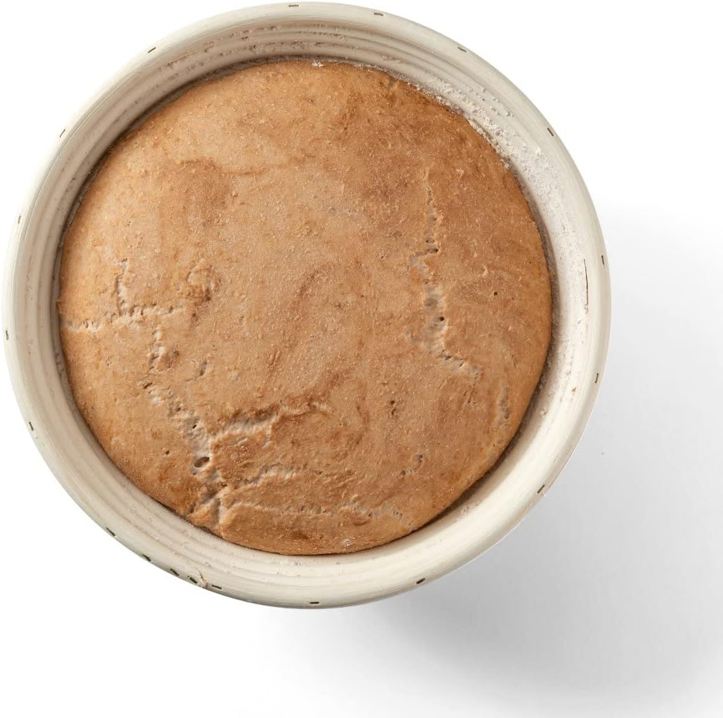 Zenker Gärkorb rund Ø27 cm – Gärkörbchen aus natürlichem Rattan für selbstgemachtes Brot – Versorgt