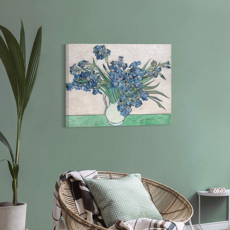 PICANOVA – Vincent Van Gogh Irises 2 80x60 cm – Bild auf Leinwand – Leinwandbild – Premium Leinwandd