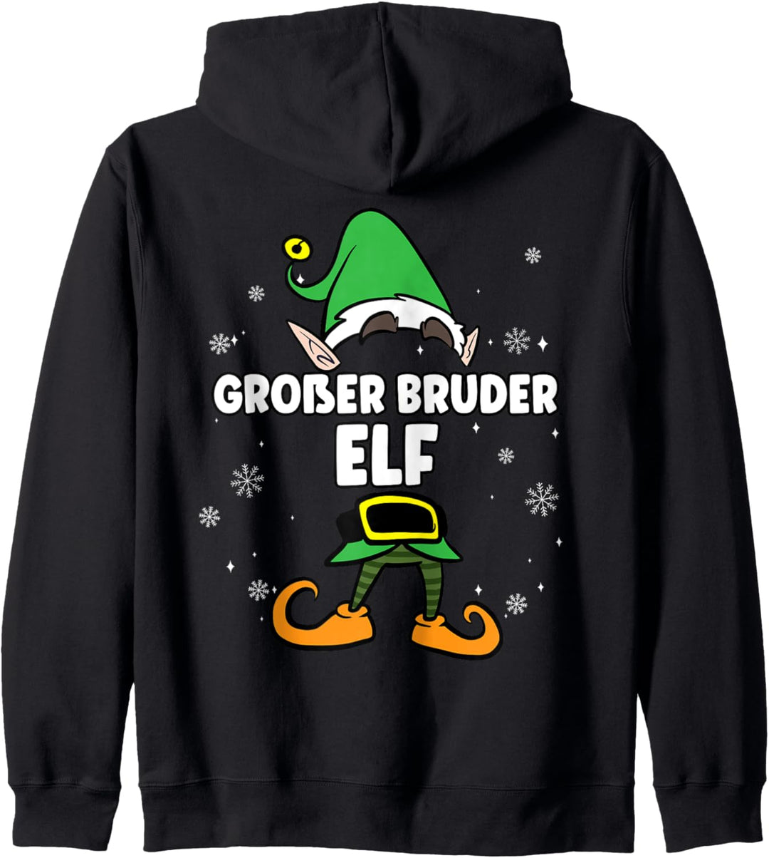 Grosser Bruder Elf Partnerlook Weihnachten Kapuzenjacke