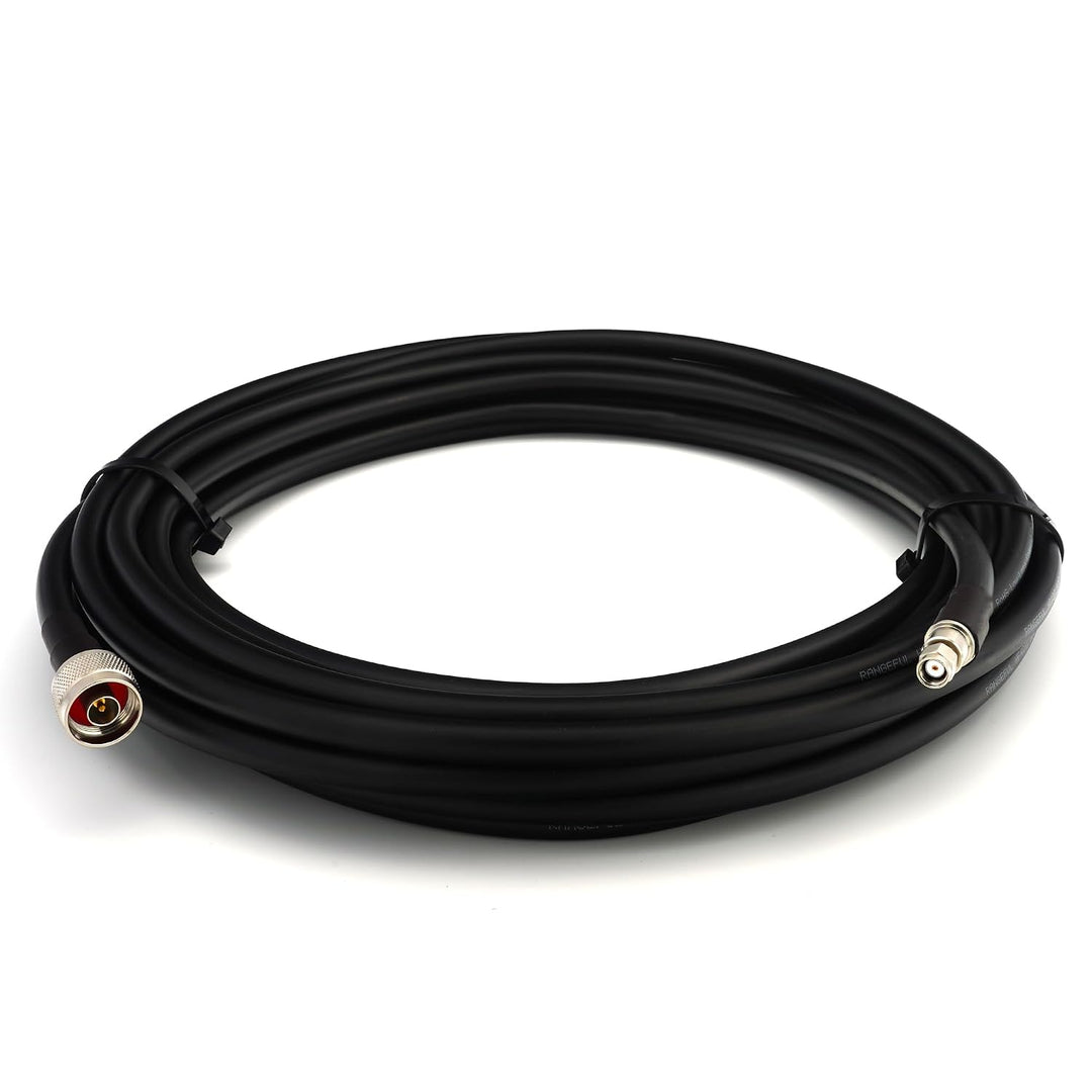 12m RP-SMA Stecker auf N Stecker Koaxialkabel — Vollkupfer HF400 Flexibles Verlängerungskoax 50 Ohm