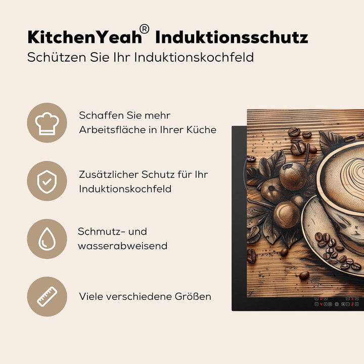 Herdabdeckplatte 70x52 cm Einteilig Küche Herdabdeckung Induktionsfeld Ceranfeld Herdabdeckplatten V
