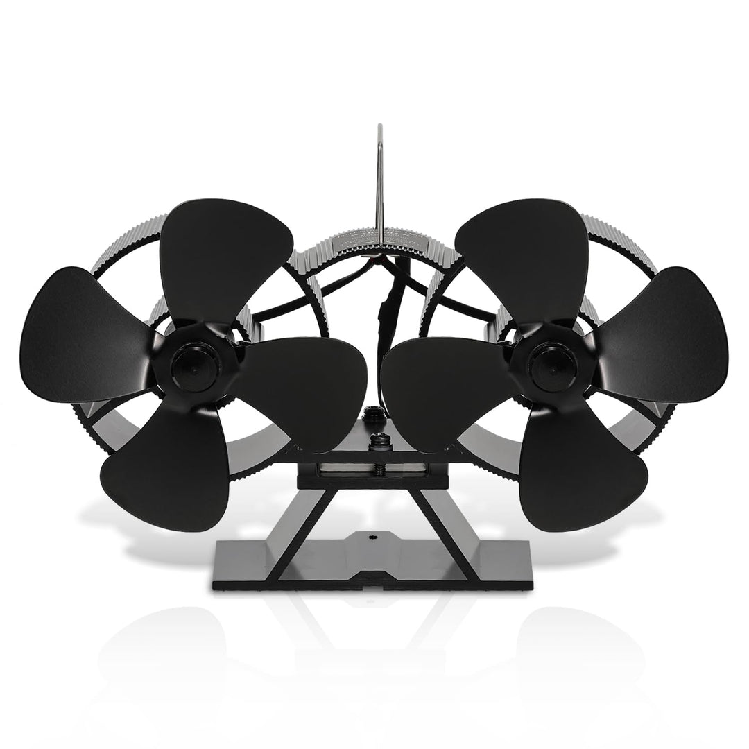 Eulenke Kaminventilator ohne strom, Ofenventilator mit 8 Blättern,Kaminventilator ohne strom, Dopple