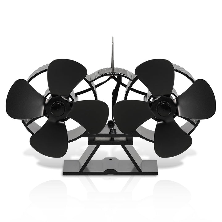 Eulenke Kaminventilator ohne strom, Ofenventilator mit 8 Blättern,Kaminventilator ohne strom, Dopple