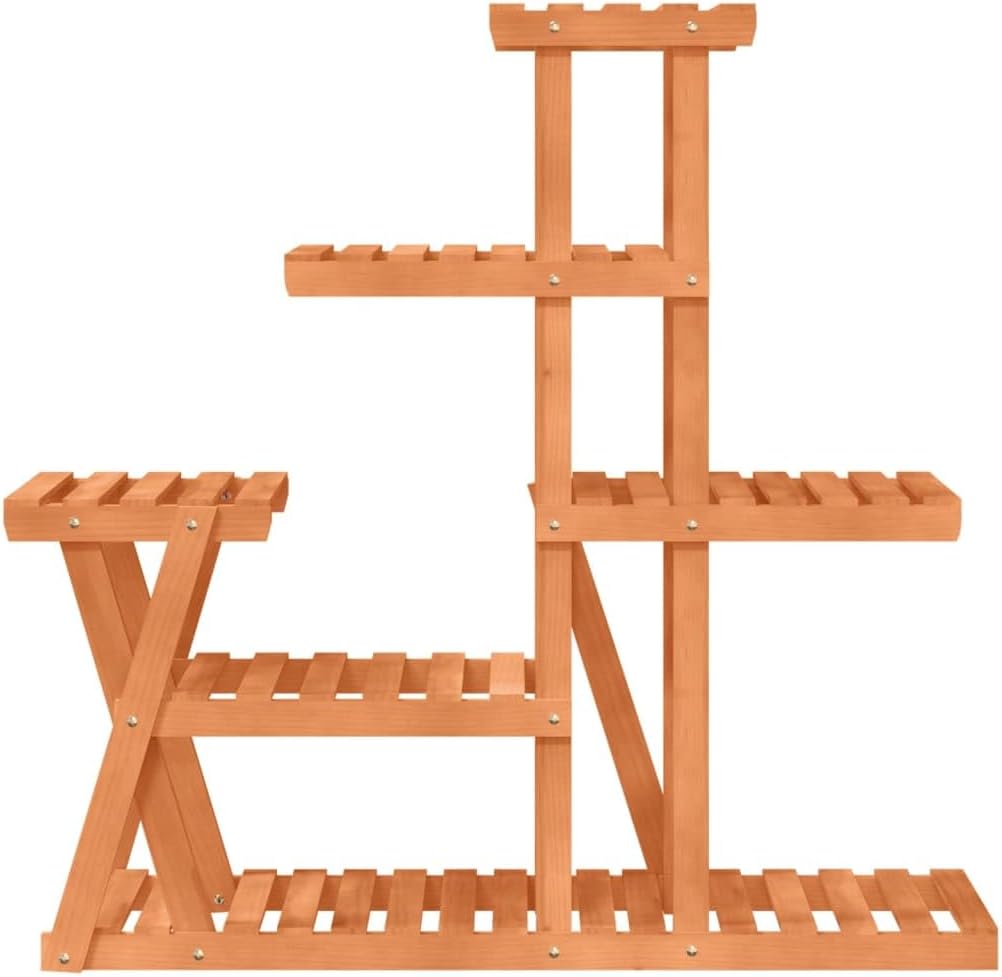 vidaXL Blumenständer, Pflanzenregal Holz, Blumenregal für Wohnzimmer Balkon Terrasse, Pflanzenstände