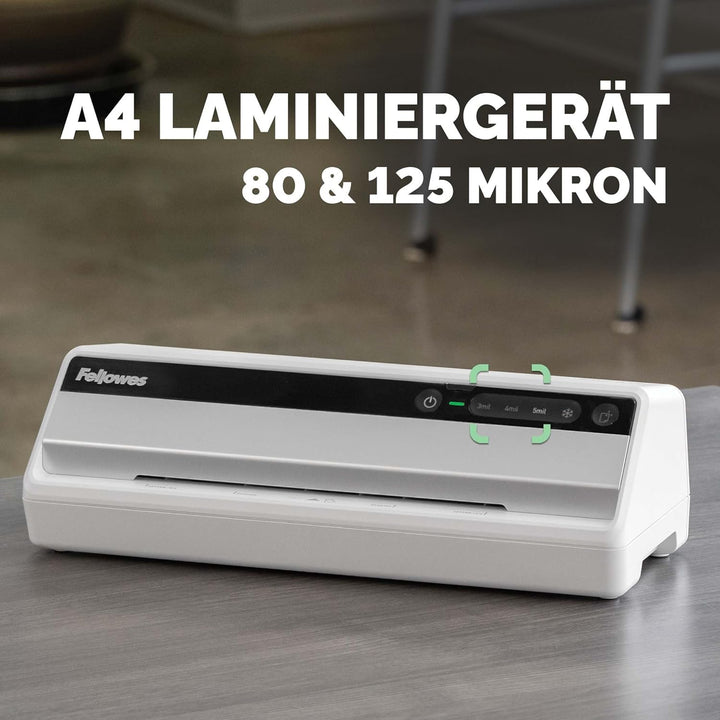 Fellowes Laminiergerät A4 Saturn 3i für Laminierfolien 80-125 Mikron Stärke, Laminiergerät mit60 Sek