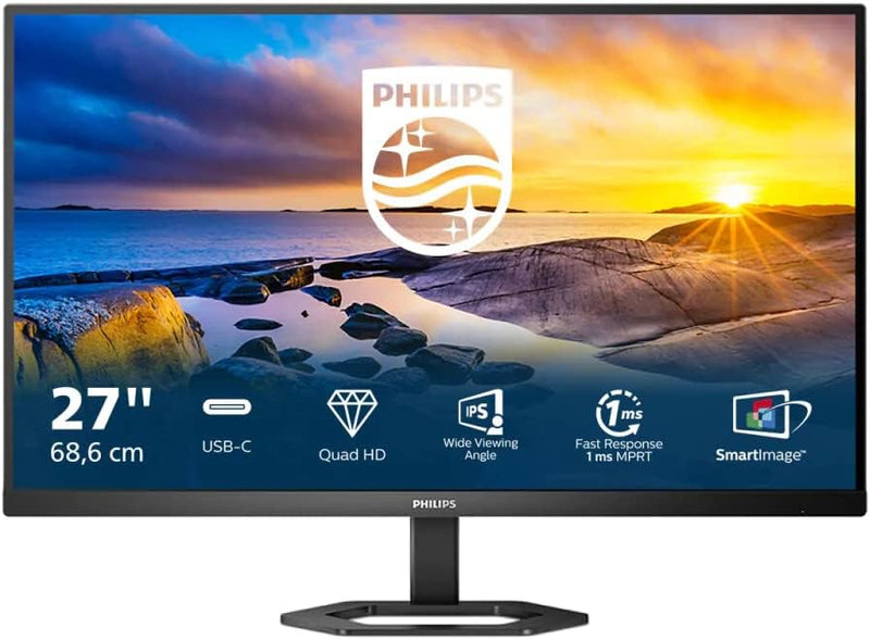 Philips 27E1N5600AE - 27 Zoll QHD USB-C Monitor, höhenverstellbar, Lautsprecher (2560x1440, 75 Hz, H