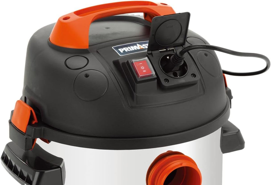 Primaster Nass-Trockensauger Pro 25 SI 1800 W 25 L Edelstahlbehälter Nass-Trockensauge