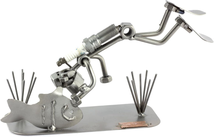 Steelman24 I Schraubenmännchen Taucher I Made in Germany I Handarbeit I Geschenkidee I Stahlfigur I