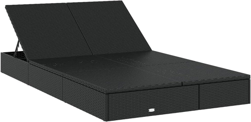 Festnight Poly Rattan Doppelliege Sonnenliege für 2 Personen Gartenliege 2 Personen Doppelliege Outd