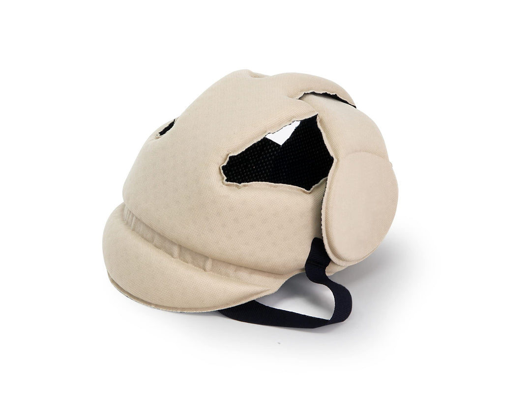 OKBABY Krabbelhelm - weicher Schutzhelm - für Kinder von 8-18 Monaten (Kopfumfang 44-52cm) Beige, Be