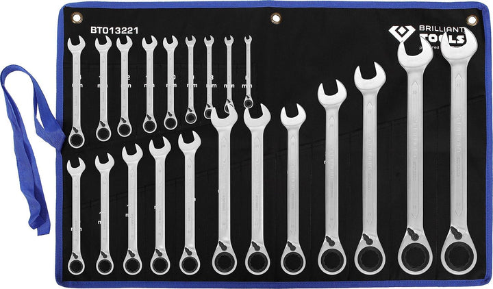 KS TOOLS Ratschenringschlüssel-Satz, 21-tlg, umschaltbar, 6 - 32 mm 21-tlg. Satz, 21-tlg. Satz