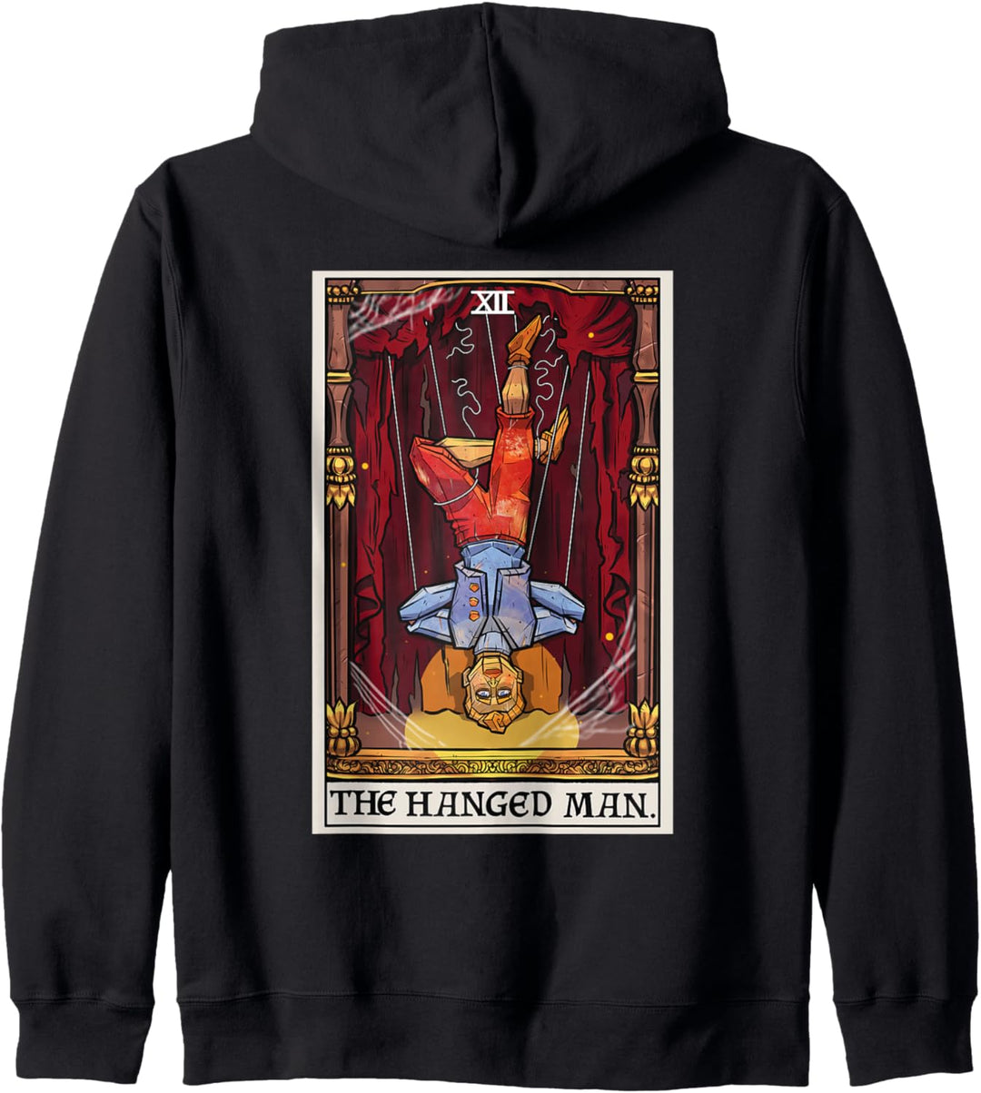 Tarotkarte für Halloween, Motiv: The Hanged Man Kapuzenjacke