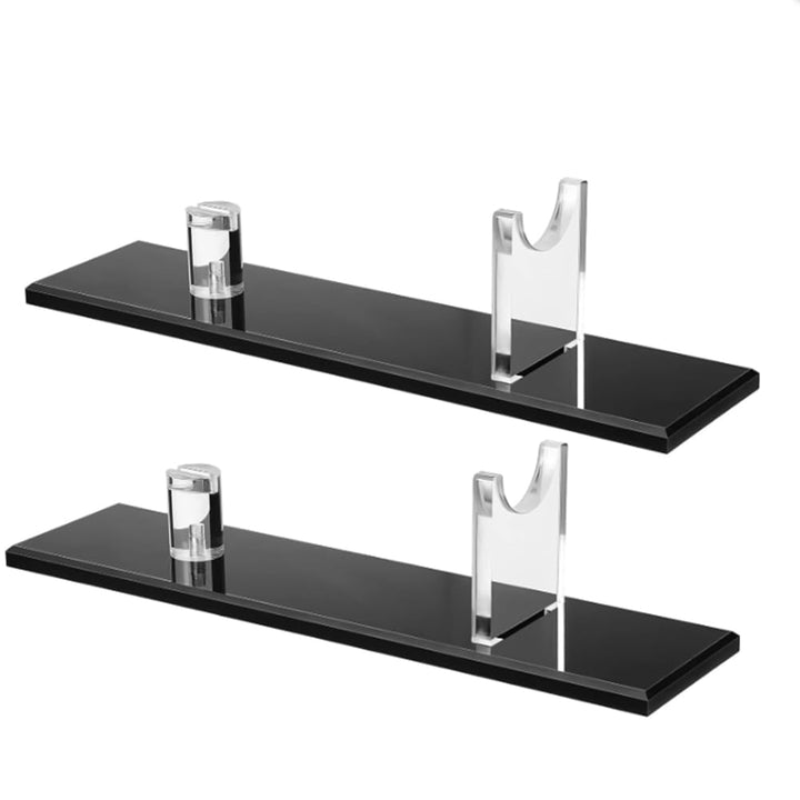 Sudemota 2x Messer-Feststellanzeige-Standfuss-Tischmesser-Anzeigehalter Acryl-Messerkasten Einzelner