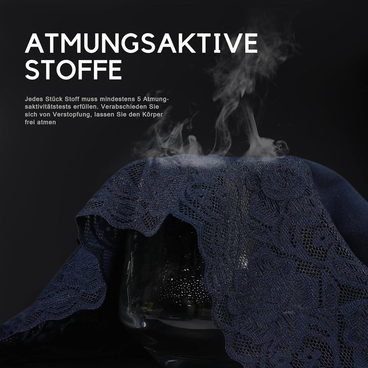 Wealurre Unterhosen Damen, Unterwäsche Frauen Baumwolle Hohe Taille Slip Damen Unterwäsche Spitze 5e
