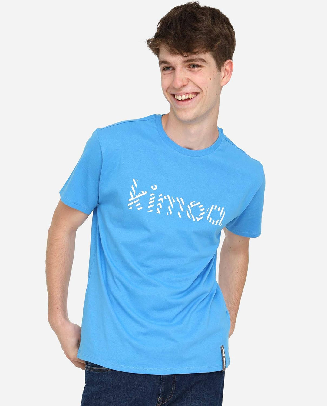 Kimoa Unisex Blau (Streaky Eco Light Blue) T-Shirt (1er Pack) XS-S Himmelblau, XS-S Himmelblau