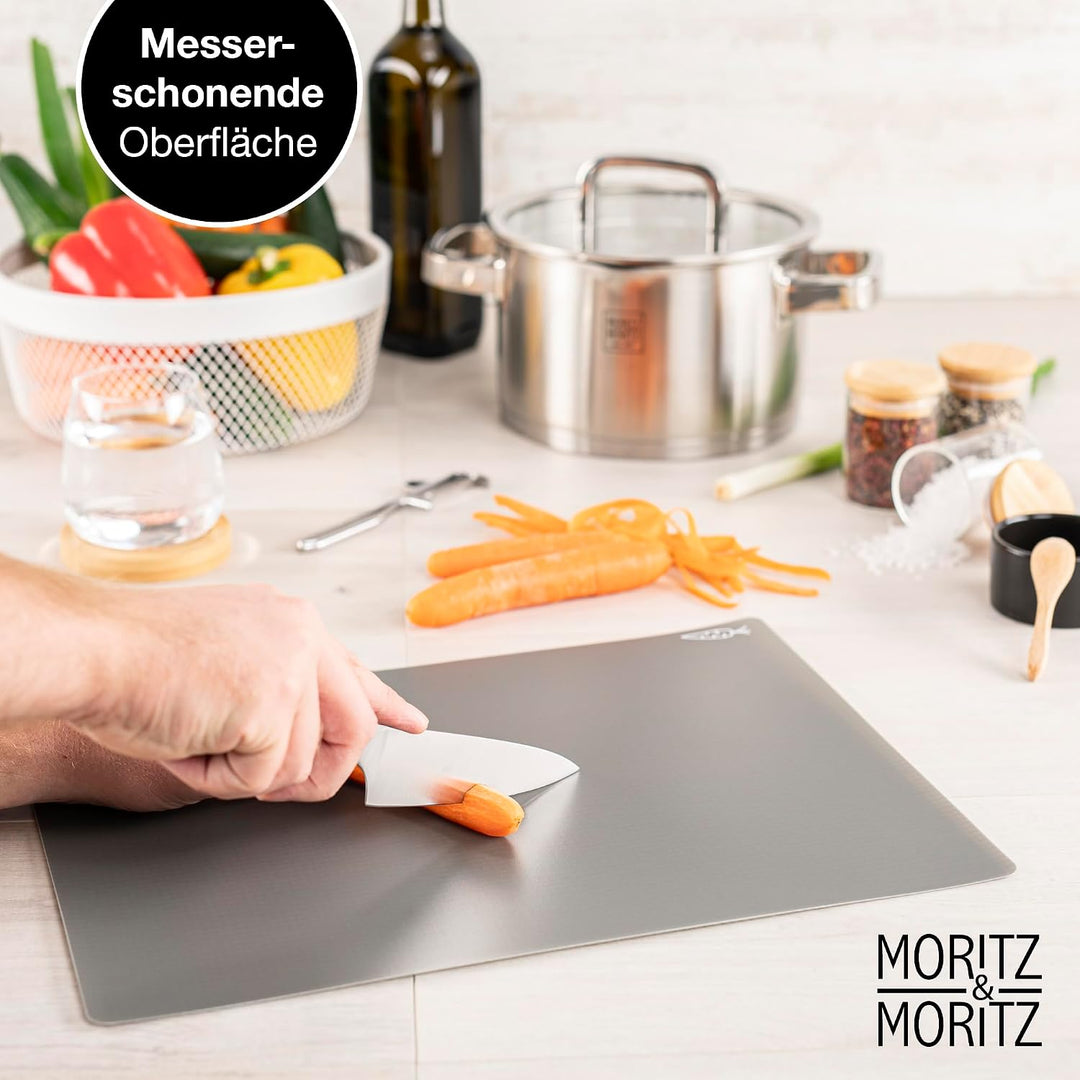 Moritz &amp; Moritz 4x Schneidematte Küche - 28 x 38 cm - Schneideunterlage Küche für schnelles Arbeiten