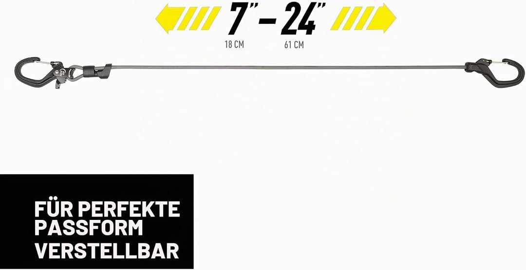CamJam™ SlideLock® Verstellbares Bungee - Klein, Schwarz