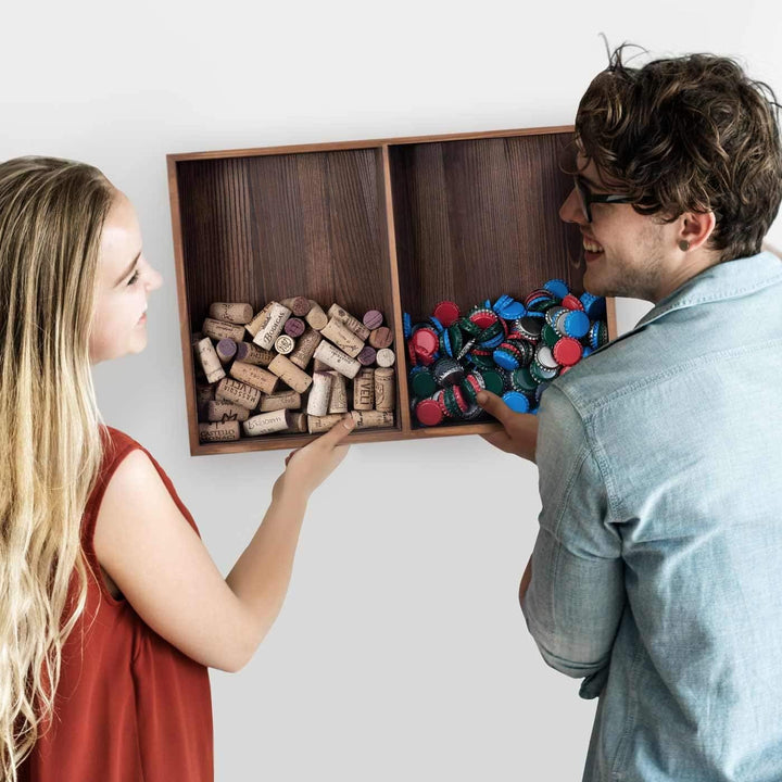 Maverton Kronkorkensammler Korkensammler + Flaschenöffner - Deckelsammler zum Aufhängen - Geschenk G