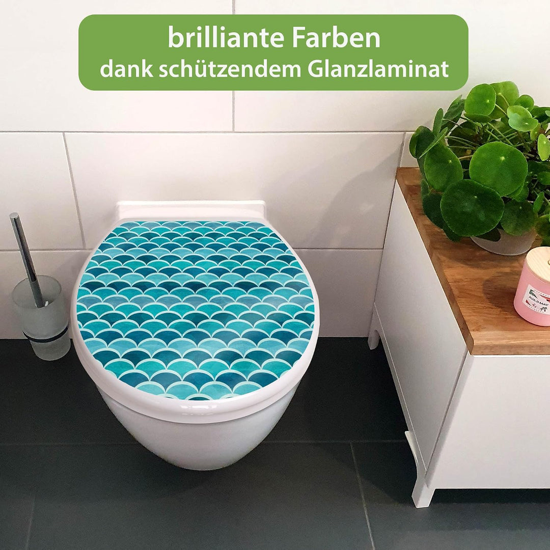 banjado Toilettendeckel mit Absenkautomatik 44,5x37cm - Soft Close Toilettensitz - WC Sitz mit Absen