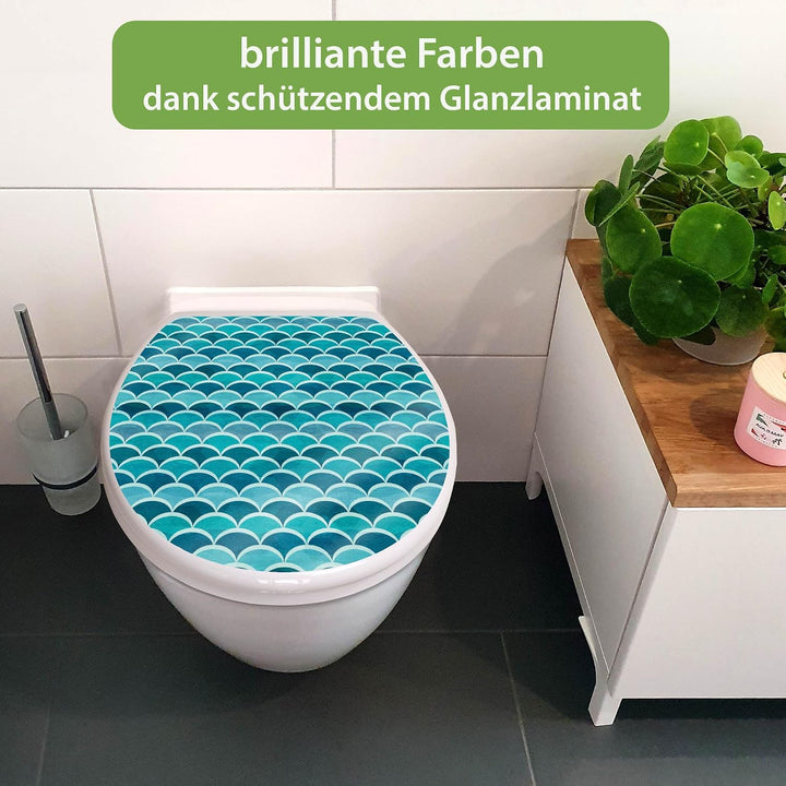 banjado Toilettendeckel mit Absenkautomatik 44,5x37cm - Soft Close Toilettensitz - WC Sitz mit Absen