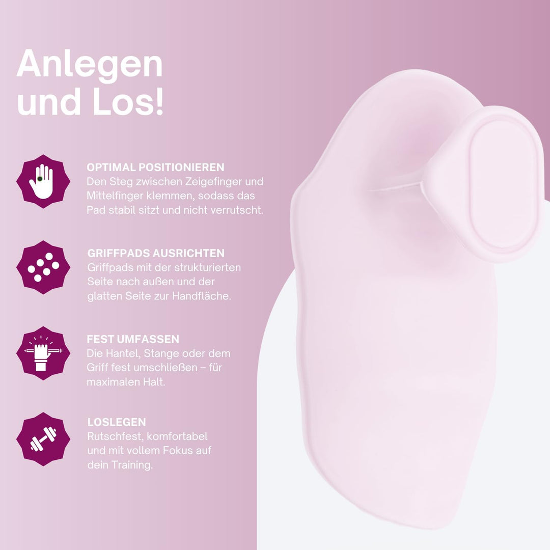 Anti Slip Gym-Grips – Rutschfeste Griffpads zur Hornhautvermeidung bei Krafttraining, Klimmzügen, Ha