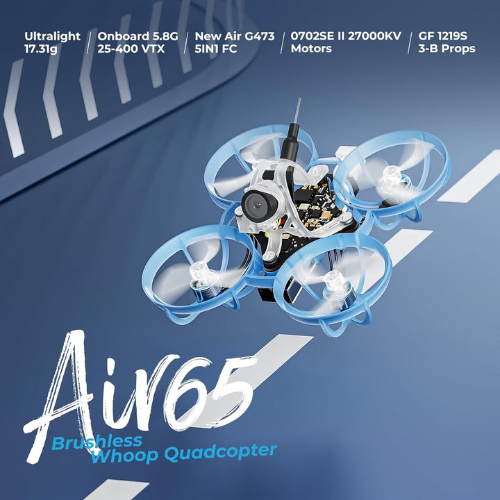 BETAFPV Air65 Brushless Whoop Quadcopter, 1S Ultraleichte 65mm Mikro RC Drohne mit G473 5IN1 Air Bru