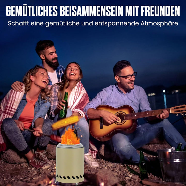 Tischfeuerstelle mit Ständer, Mini-Feuerstelle aus Edelstahl, Deko für Garten,Terrasse und Balkon,Fü