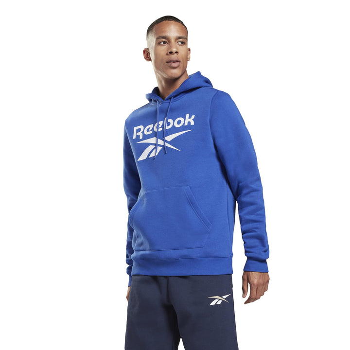 Reebok Herren-Kapuzenpullover mit French Terry-Logo S Bright Cin Stockalt, S Bright Cin Stockalt