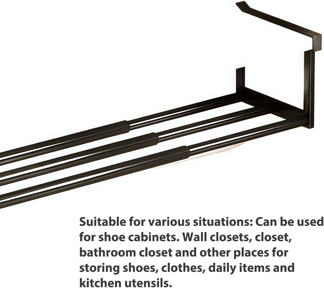 Hängendes Schuhregal Organizer im Schrank: 2 Pcs Unterregal mit Verstellbarer 40-70cm, Unter Regal A