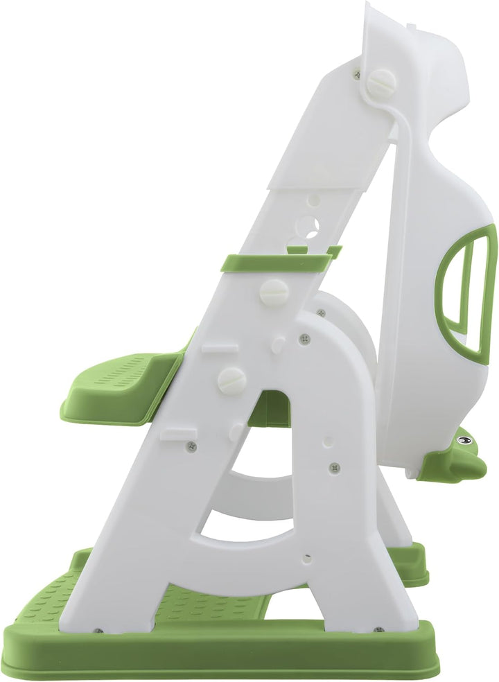 ALMAR Baby WC-Leiter Frosch, grün und weiss, Kinder-Toilettensitz, mit Trittleiter, rutschfest, vers