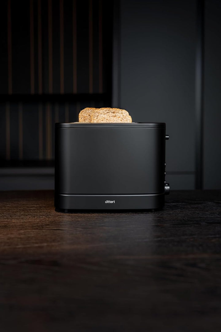 Toaster 2 Scheiben – 7 Bräunungsstufen, Aufwärmen, Auftauen, LED-Tasten, inkl. Brötchenaufsatz &amp; Krü