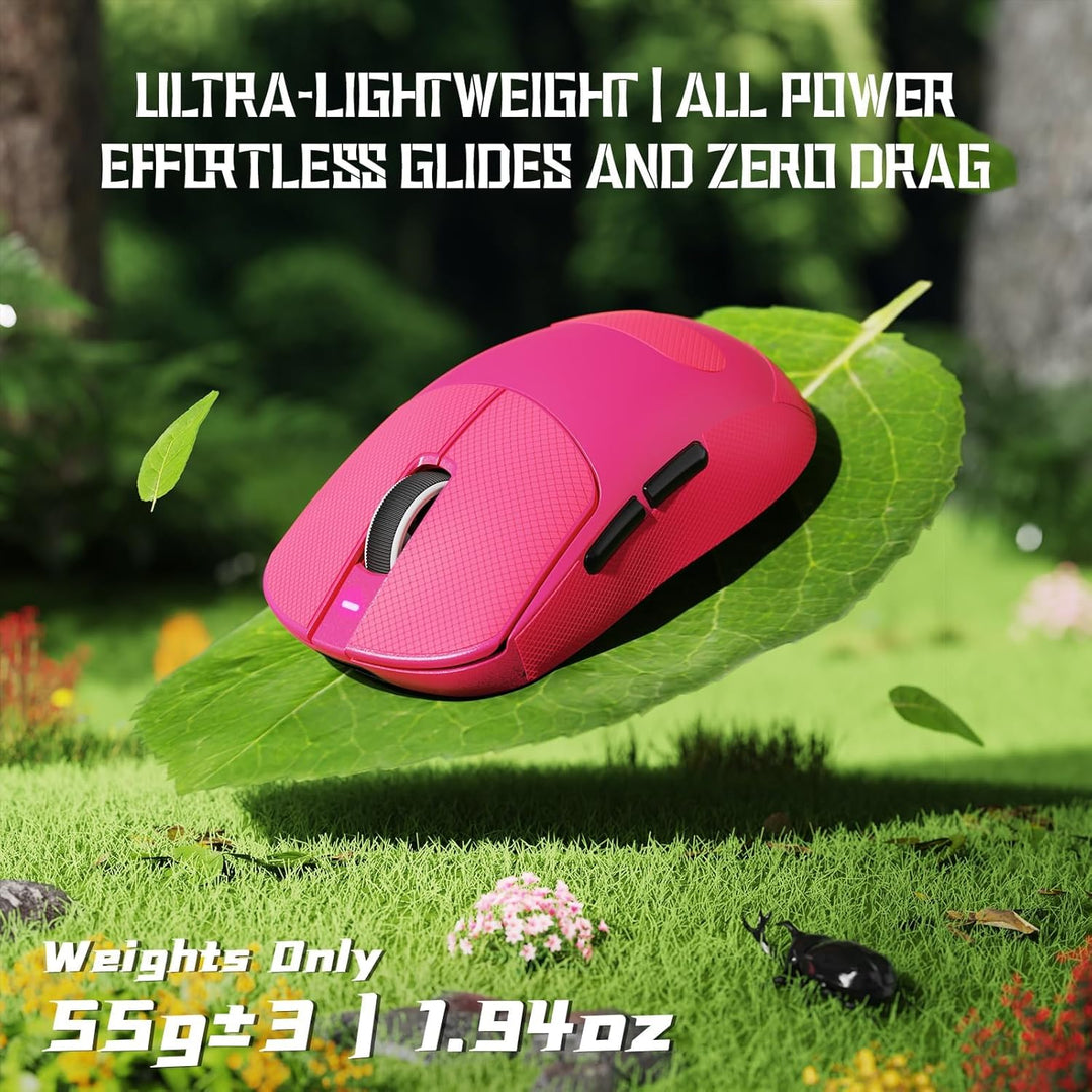 ATTACK SHARK X8SE Kabellose Gaming-Maus, 55g Ultraleicht, PAW3311 Sensor, BK52820 Chip, 25.000 DPI,