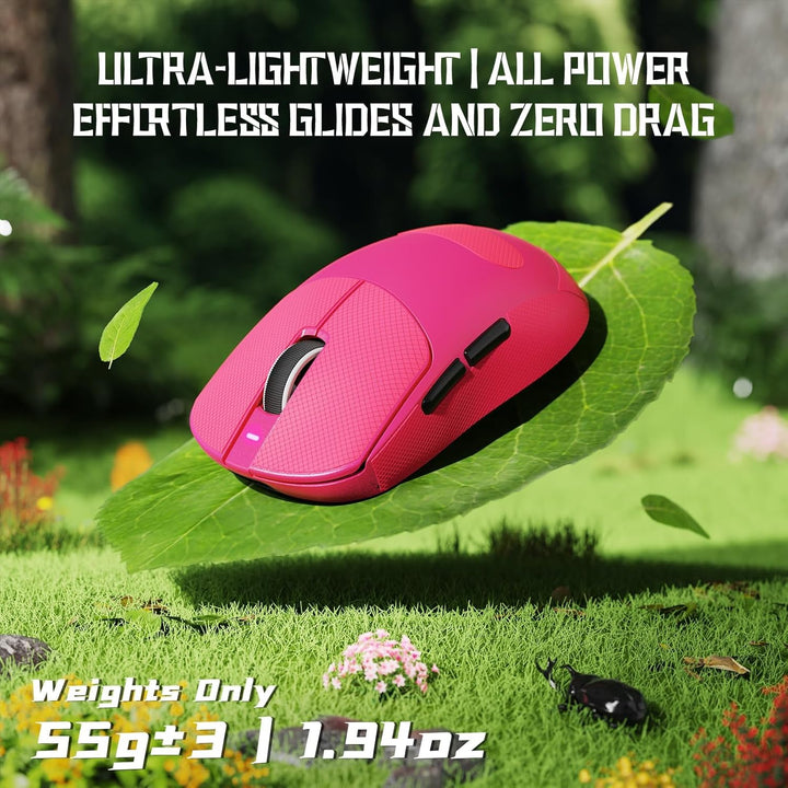 ATTACK SHARK X8SE Kabellose Gaming-Maus, 55g Ultraleicht, PAW3311 Sensor, BK52820 Chip, 25.000 DPI,