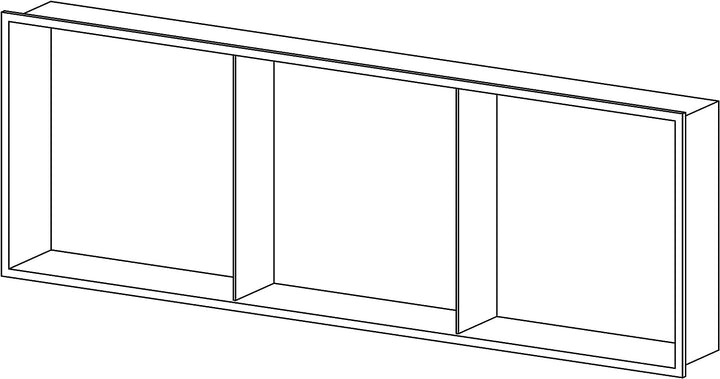 Wandnische aus Edelstahl NT309010X mit Ablagefach - 30 x 90 x 10 cm Einbauregal, flexibler Einbau- I