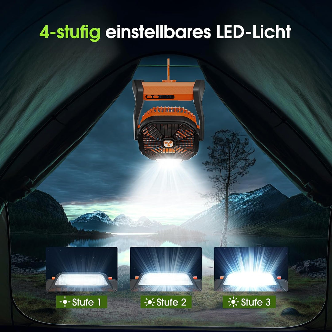 PEBEST Batteriebetriebener Ventilator 20000mAh Kabellos, Wiederaufladbarer Tragbarer Ventilator mit