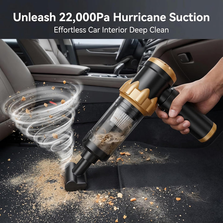 Handstaubsauger, 22000Pa Handstaubsauger Akku, Autostaubsauger mit Bürstenloser Motor, Auto Kabellos