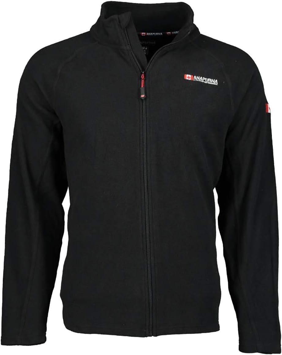 Anapurna Tonneau Herren-Fleece-Sweatshirt mit Reissverschluss, zwei Taschen vorne, lange Ärmel