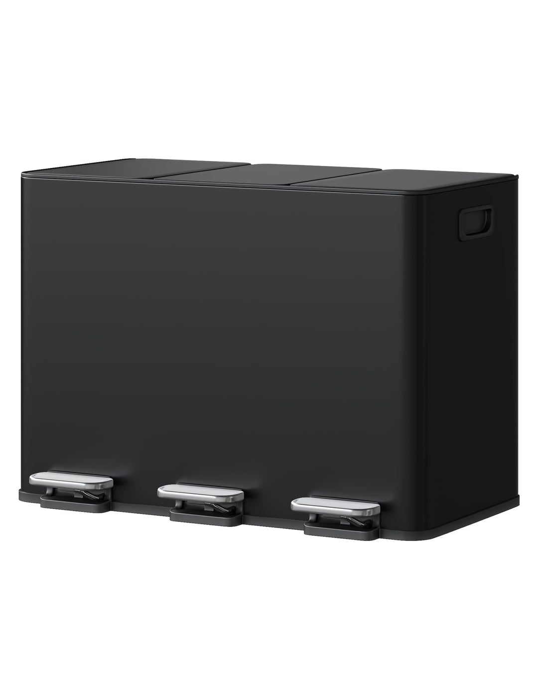 GarveeHome Mülleimer Küche, Mülleimer 3 fächer, Mülltrennsystem 3 x 15 Liter, Tretmülleimer mit Edel