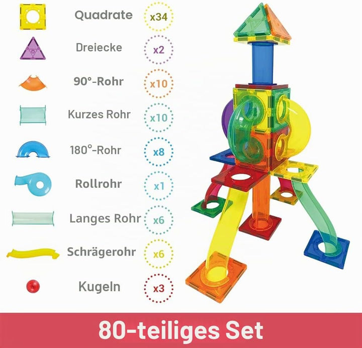 Desire Deluxe Laufball Magnetische Bausteine Magnet Montessori Spielzeug für Kinder, Lernspielzeug f