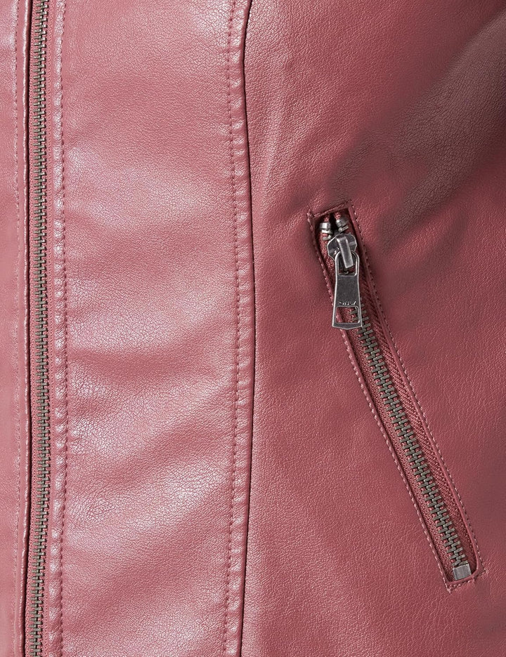 ONLY Damen Onlnewmelisa Faux Leather Jacket Cc OTW Jacke 74 Rose Brown, 74 Rose Brown