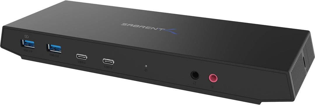 SABRENT USB C Dockingstation mit netzteil, 2 HDMI + 2 DP, 5K / 4K@60Hz, PD 60W, RJ45 Ethernet, USB P