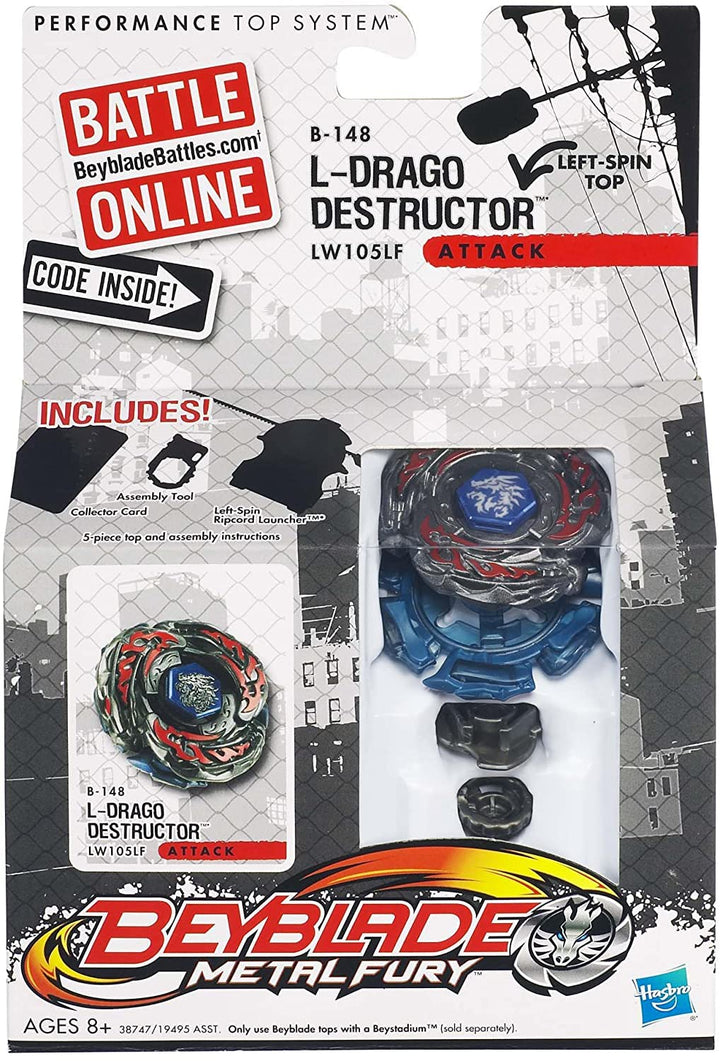 Hasbro - Beyblade Metal Fury L-Drago Destructor LW105LF - 8967945780478