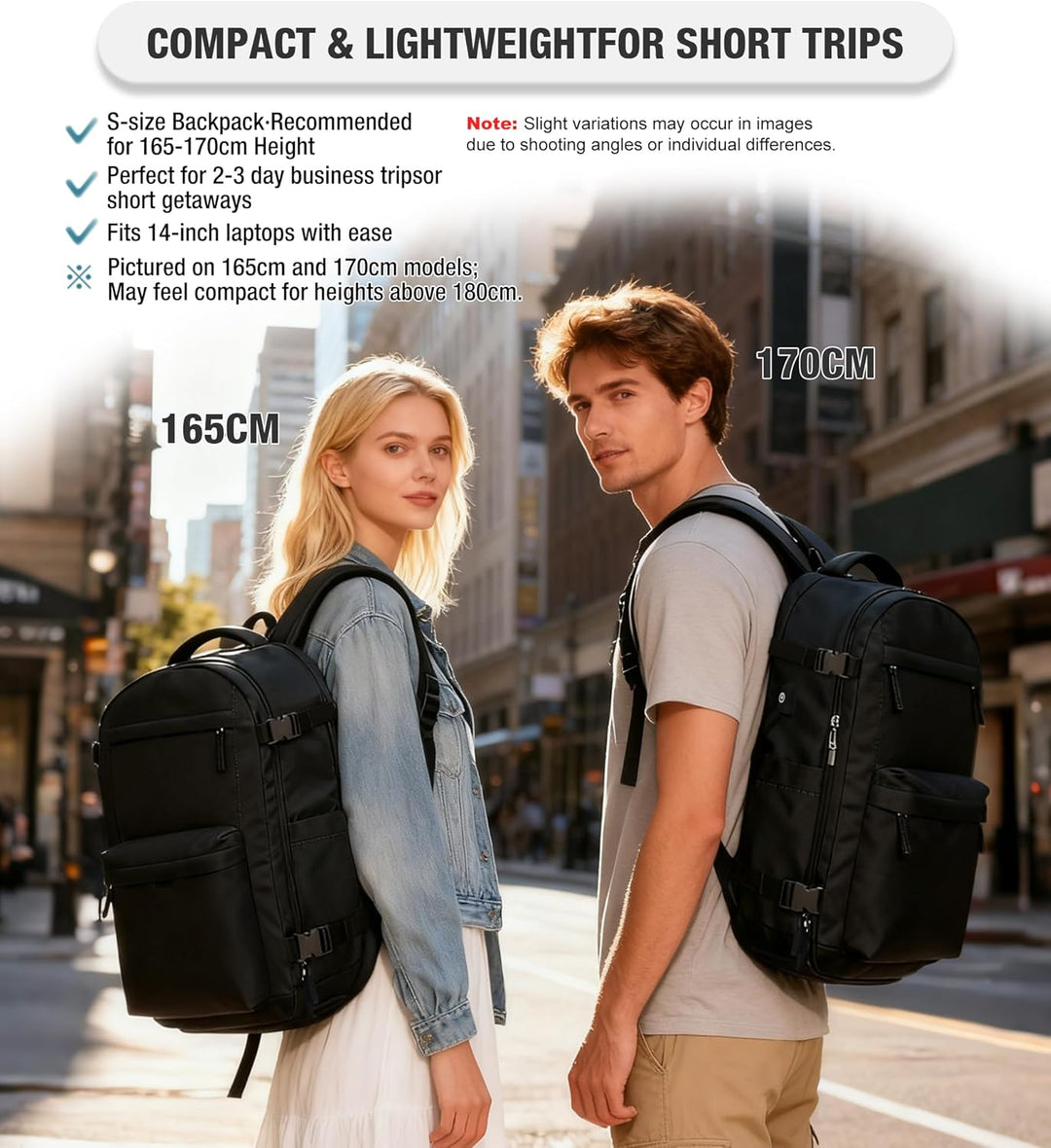 BOXSAM Vakuum Rucksack Handgepäck Flugzeug Tasche Airbag mit Vakuumsystem Reisen Tagesrucksack Ryana