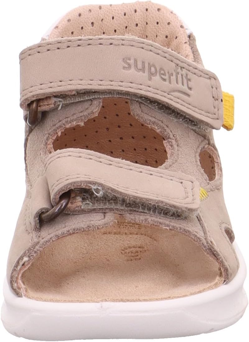 Superfit Baby Jungen Lagoon Sandale Knöchelriemen, Beige Gelb 4000